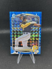 Jhonny Severino 2025 Bowman Chrome 1ST Blue Geometric Refactor /150 SP PIRATES