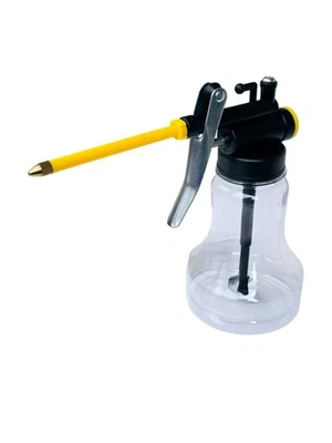 FALON TECH Ölkanne 350ml Ölkännchen Ölspritzkanne Schmierölkanne Ölvorratskanne Transparent