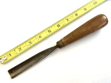 VINTAGE S J ADDIS #7 CAST STEEL 3/4" WOOD CARVING GOUGE CHISEL England
