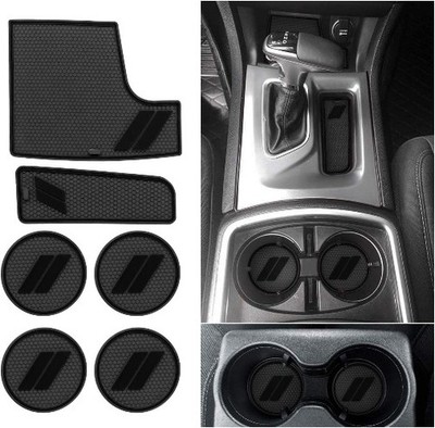 Fits Dodge Charger Accessories 2015-2023, Cup Holder Insert Cente Color: Black