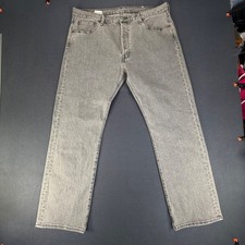 NWOT Levi's Men's 501 Gray Light Wash Denim Straight Button Fly Jeans 36x30