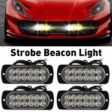 Car Strobe 12-led Lamps Emergency Surface Lights Amberwhite Mount Flashing Car Strobe 12-led Lamps Emergency Surface Lights Amberwhite Mount Flashing