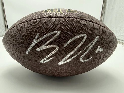 Bo Nix Denver Broncos Signed Full Size Wilson NFL Football FSG COA