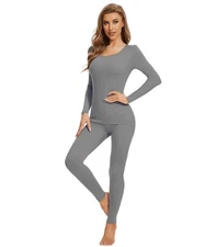 Thermal Underwear Set for Women Long Johns Sets Soft Base Layer Pajama Therma...