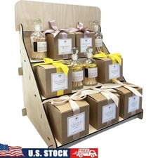 LED Lighted Display Case Showcase Retail Jewelry/Collectibles 3 Tier Glass New