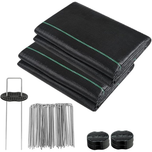 3ft x 100ft Weed Barrier Landscape Fabric, Heavy Duty Garden Weed Barrier Mat...