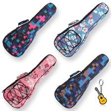 Print Ukulele Case 10mm Sponge Portable Waterproof Ukuleles bag Cover Uke gig...