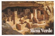 Mesa Verde National Park Colorado Art Poster Postcard