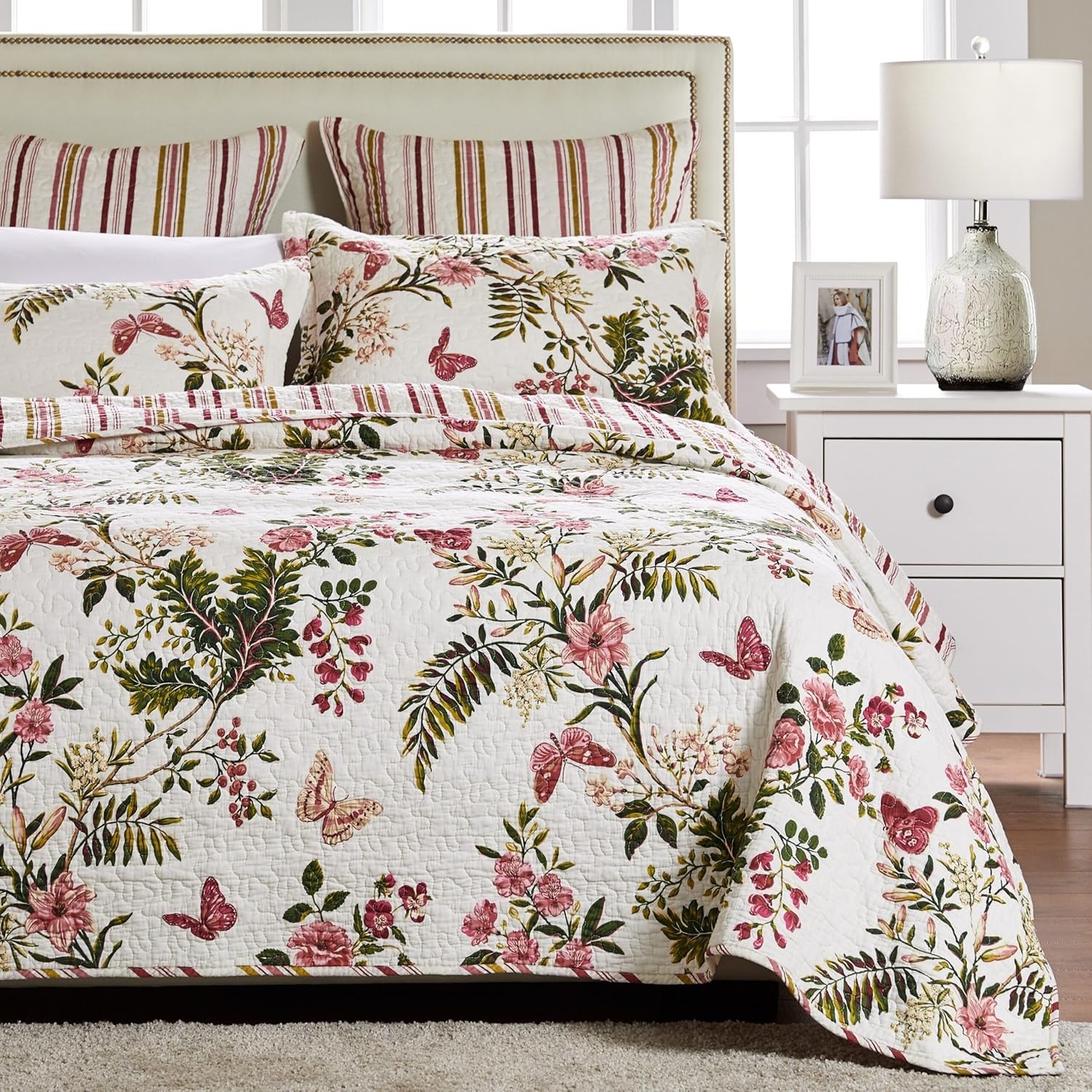 Greenland Home 100% Cotton Fashion Quilt 2-Piece Twin/XL, Bu