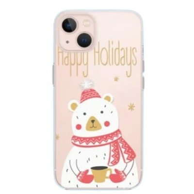 Celebrate the Season with Clear Happy Holidays Phone Case for iPhone 14 Pro Max