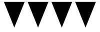 Folat Wimpelkette, Wimpelgirlande, 10 Meter, Mit 15 Schwarzen Wimpel (Us Import)