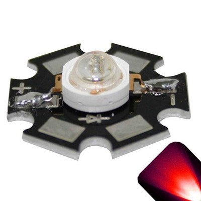 5 x LED 3 Watt Red Star Super Ultra Bright Wide Angle High Power LEDs 3w w DIY