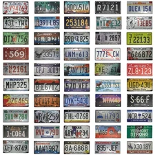 Retro Metal License Plate, 12"X6", Decorative Signage, 50pcs Car Decor, Room ...