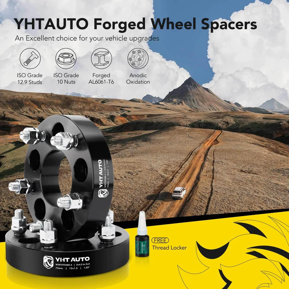 4 adaptadores de rueda 5 x 4,5" a 5 x 5" M12x1,5 73 mm 31,75 mm para Acura Honda Kia Foto 2 de 4