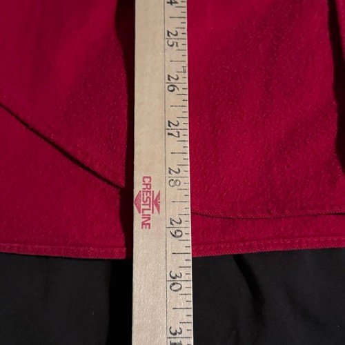 Vintage Woolrich Button Down Long Sleeve Red Flannel Shirt Size L Made in USA - Picture 11 of 12