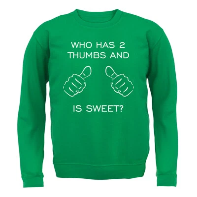 DRESSDOWN Wer hat 2 Daumen und ist süß - Kinder Hoodie - lustiges Geschenk