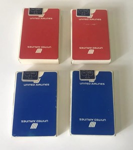 Red United Airlines Playing Cards