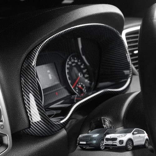 For Kia Sportage KX5 2017-2021 Carbon Fiber ABS Dashboard Meter Panel Trim Cover - Picture 1 of 5
