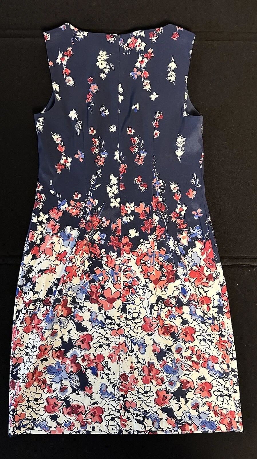 Abito tubino donna Alyx blu rosso e bianco stampa astratta floreale Taglia 6