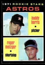 1971 Topps #404 Buddy Harris / Roger Metzger BASEBALL Houston Astros