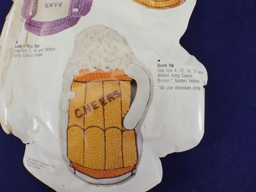 Wilton Cake Pan Mold GOLF BAG #2105-1886 Aluminum 1987 Vintage with Instructions - Picture 8 of 9