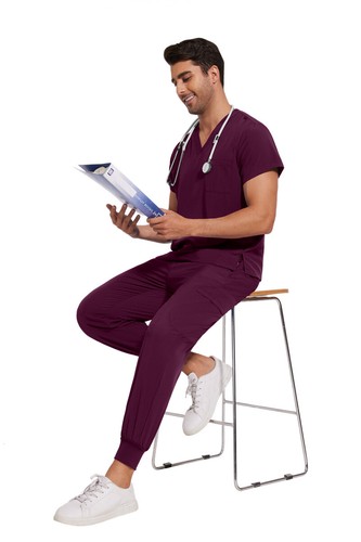 Unisex NiaaHinn Medical Scrub Dentist Hospital Uniform Scrub Set -V-Neck Jogger - Picture 45 of 110