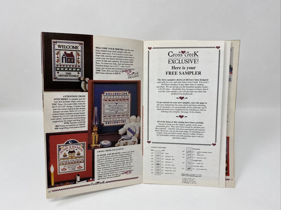 DMC Cross Creek Sampler Booklets Cross Stitch Patterns Lot of 2 1980s - Image 4 of 4