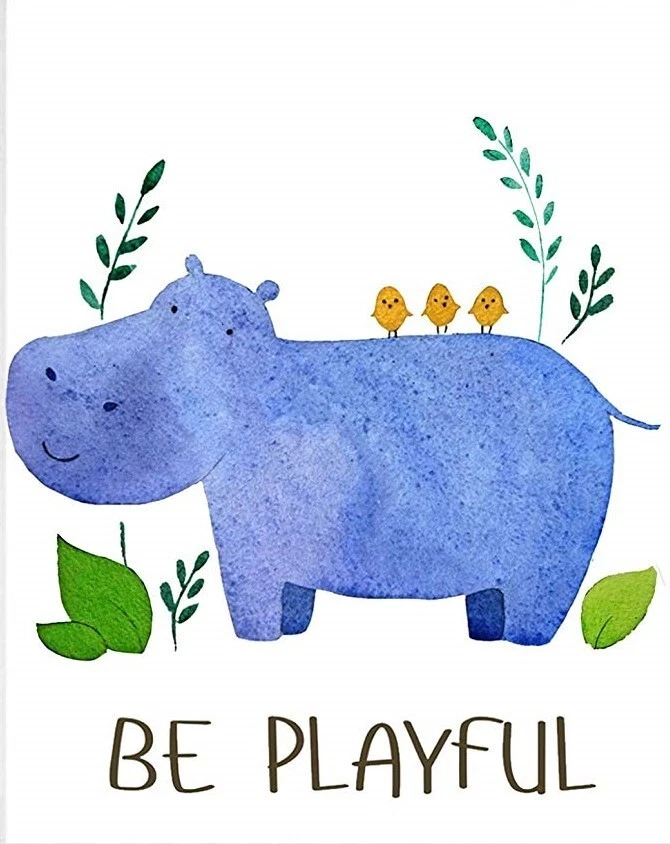 Baby Nursery Decor Jungle Safari Animals Inspiration Unframed Wall Art Set of 6 - Image 4 of 4