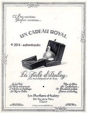 ISABEY THE PEARL PERFUME AD ROYAL CYPRUS CELTIC GIFT 1927 FRENCH AD
