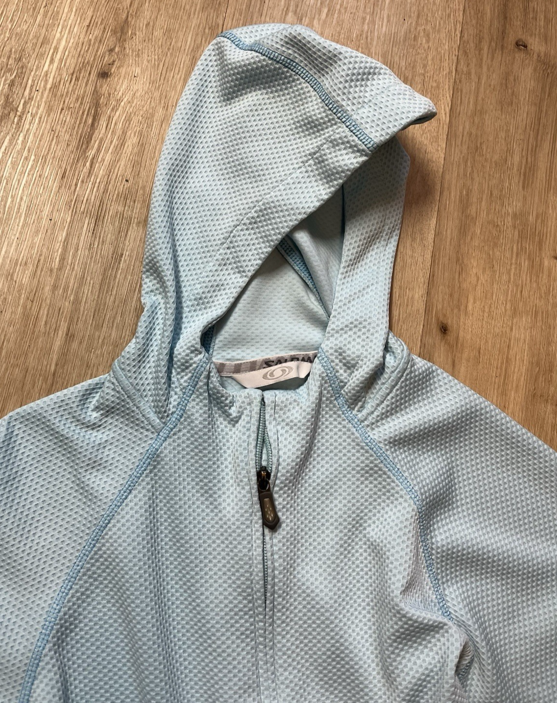 SALOMON Giacca con Cappuccio Felpa Full Zip Donna Taglia M Azzurro Us intime Ottimeioni