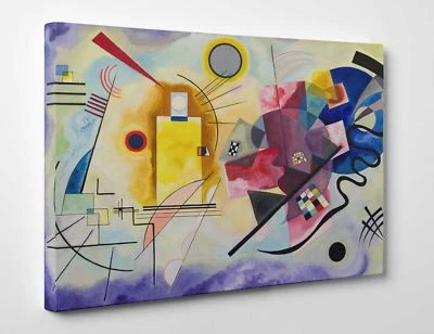 SHOPART 🎨 Kandinsky Giallo Rosso Blu Stampa di Pregio su Tela Cotone Vernice Pennellate