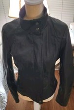 Therapy By Lane Crawford  Women’s Black Crop Faux Leather Jacket W Pink  Sz L