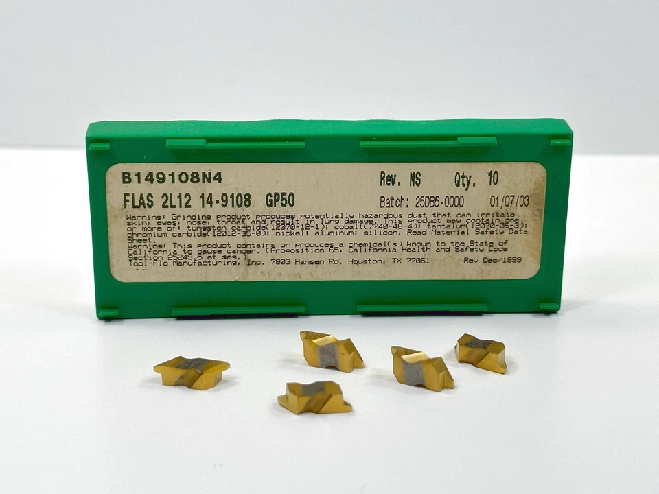 TOOL-FLO FLAS-2L12 New Carbide Inserts 14-9108 Grade GP50 15pcs - Image 2 of 2