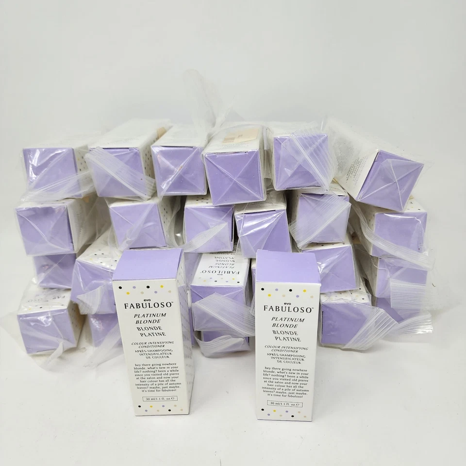 Lote De 28 Acondicionadores Intensificantes EVO Fabuloso Color RUBIO PLATINO 1.1 OZ Foto 2 de 4