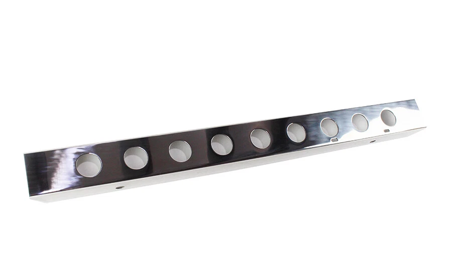 Para-choque dianteiro Kentrol 30428 prata polida 42 polegadas com furos 45-86 CJ - Imagem 4 de 4