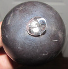Artisan Hand Blown Swirl Iridescent Witches Ball Christmas Glass Ornament Metal — photo 2