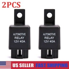 2PCS DC12V 40A 40 AMP 4 Pin SPST Car Auto Automotive Van Boat Bike Alarm Relay