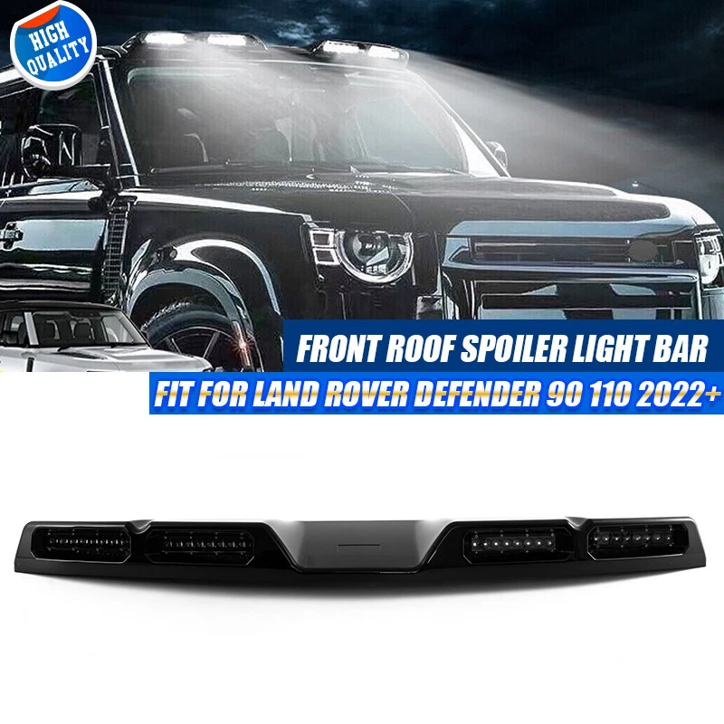 GLOSS BLACK LED DRL ROOF TOP LIGHT BAR FOR LAND ROVER DEFENDER 90 110 2020-23 UK - Image 3 of 4