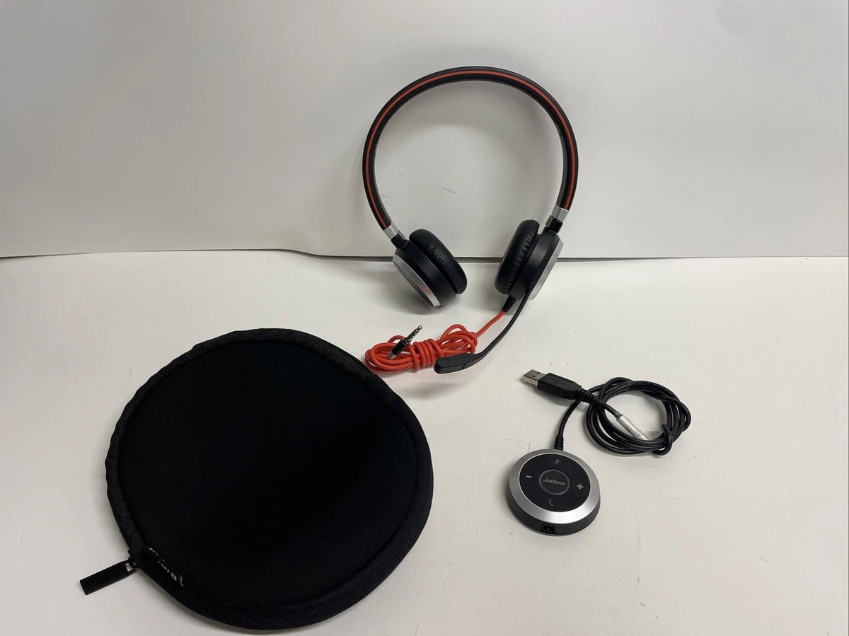 Jabra Evolve 40 Stereo UC Corded Headset HSC017 ENC010 Tested and Working!