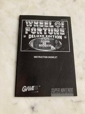 Wheel of Fortune: Deluxe Edition   Super Nintendo   Manual