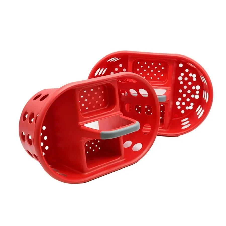 Carrito de ducha de plástico para almacenamiento de baño de gran capacidad 2 piezas Foto 4 de 4