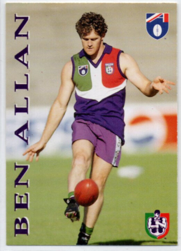 1995 AFL HUNGRY JACKS FOOTY PASSPORT CARD - Ben ALLAN (FREMANTLE) - Picture 1 of 1