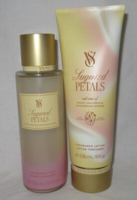 Victoria's Secret Fragrance Mist & Lotion Set Lot of 2 SUGARED PETALS enjoy