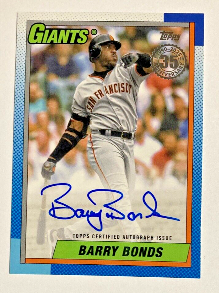 2025 TOPPS SERIES 1 BARRY BONDS 1990 ON-CARD AUTO SSP SAN 2025 TOPPS SERIES 1 BARRY BONDS 1990 ON-CARD AUTO SSP SAN