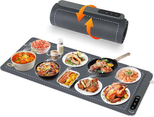 XXL Electric Food Warming Mat - Portable Heating Tray for Parties & Buffets