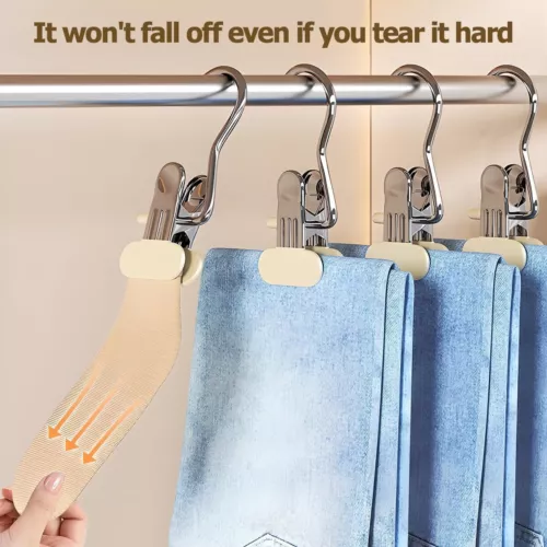 New 10PCS Space-Saving Clothes and Hat Storage Hook, Anti-Rust Clip Space-Saving - Picture 5 of 11