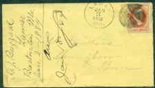1884, 2¢ tied on cover from G.J. BUZZARD cover