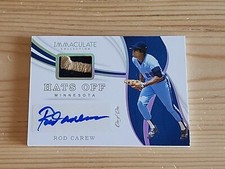 2019 Immaculate Hats Off Rod Carew AUTOGRAPH HAT Minnesota Twins 1 Of 1 HOF