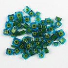 Turquoise Square Murrine Sq01 Millefiori Coe 90 Glacial Art Glass Supplies