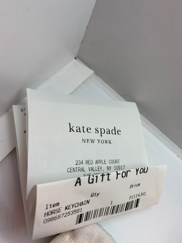 $79 Kate Spade rhinestone horse key ring FOB A52 - Picture 7 of 7
